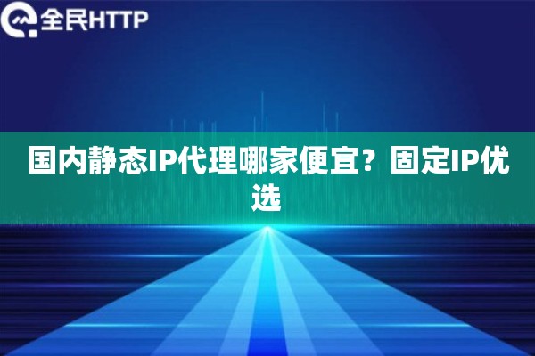 国内静态IP代理哪家便宜？固定IP优选