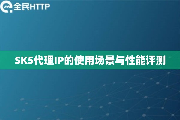 SK5代理IP的使用场景与性能评测
