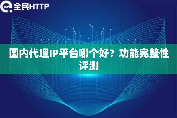 国内代理IP平台哪个好？功能完整性评测
