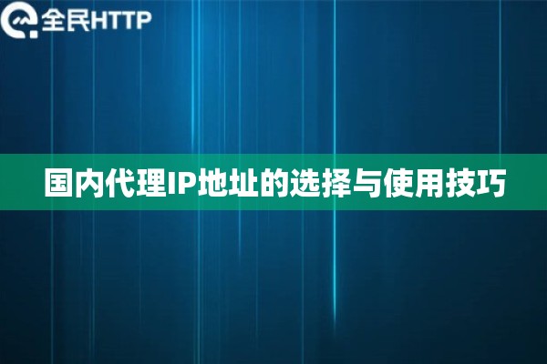 国内代理IP地址的选择与使用技巧