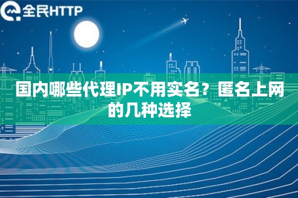 国内哪些代理IP不用实名？匿名上网的几种选择
