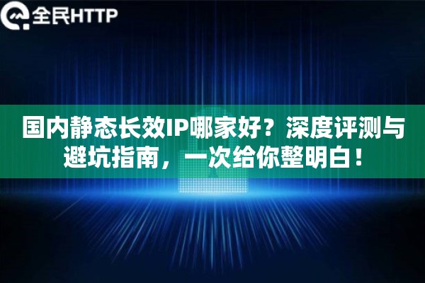 国内静态长效IP哪家好？深度评测与避坑指南，一次给你整明白！