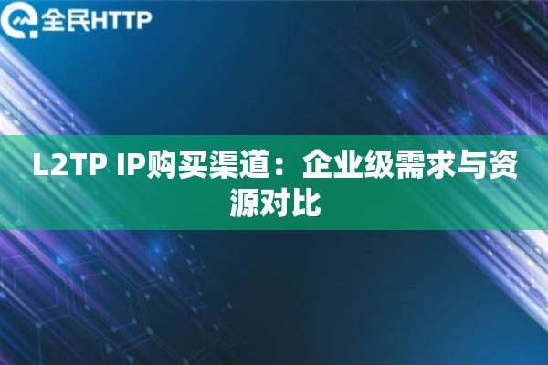 L2TP IP购买渠道:企业级需求与资源对比 L2TP IP购买渠道:企业级需求与资源对比
