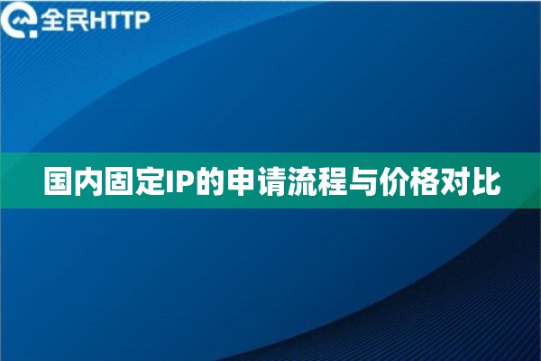 国内固定IP的申请流程与价格对比