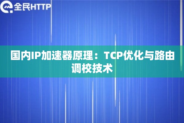 国内IP加速器原理:TCP优化与路由调校技术 国内IP加速器原理:TCP优化与路由调校技术