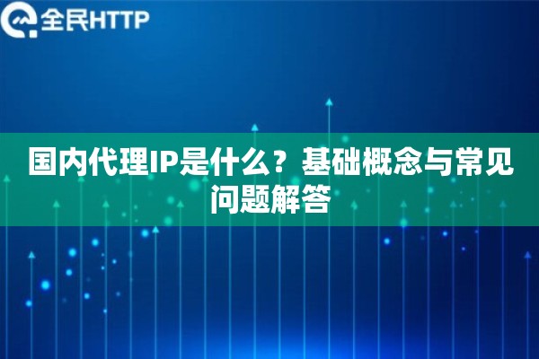 国内代理IP是什么?基础概念与常见问题解答 国内代理IP是什么?基础概念与常见问题解答