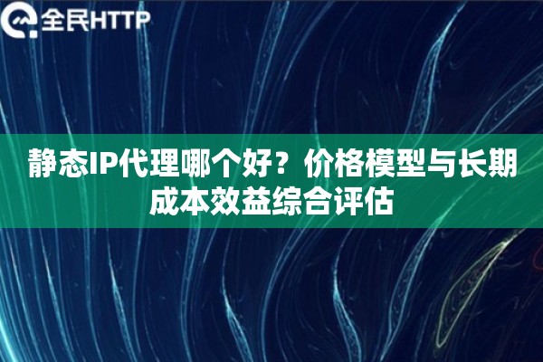 静态IP代理哪个好？价格模型与长期成本效益综合评估
