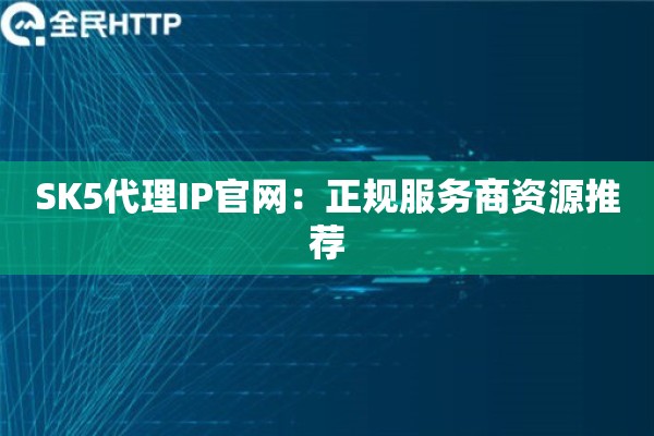 SK5代理IP官网：正规服务商资源推荐