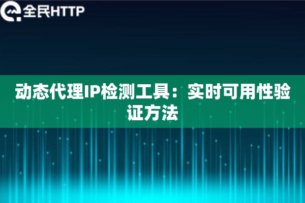 动态代理IP检测工具：实时可用性验证方法