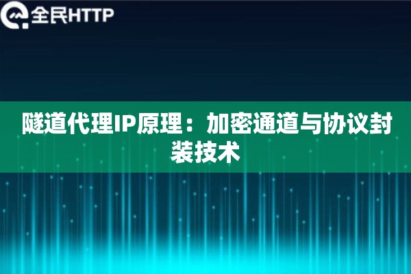 隧道代理IP原理：加密通道与协议封装技术