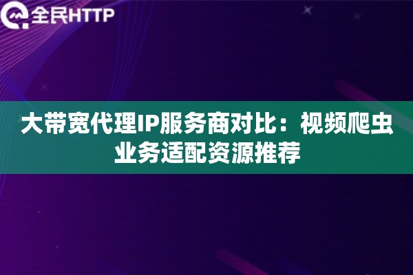 大带宽代理IP服务商对比：视频爬虫业务适配资源推荐