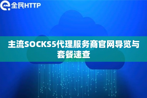 主流SOCKS5代理服务商官网导览与套餐速查