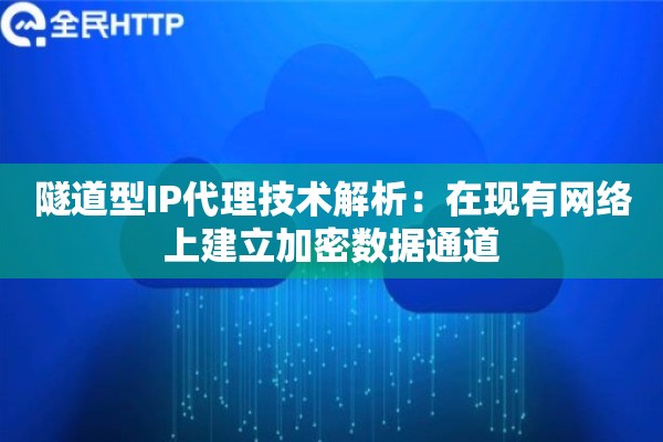 隧道型IP代理技术解析：在现有网络上建立加密数据通道
