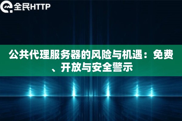 公共代理服务器的风险与机遇：免费、开放与安全警示