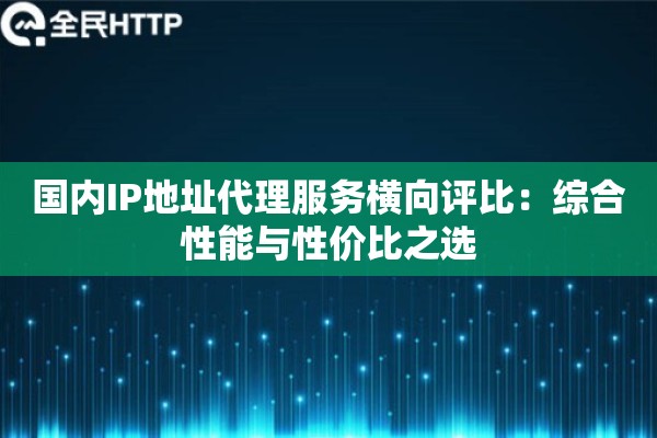 国内IP地址代理服务横向评比：综合性能与性价比之选