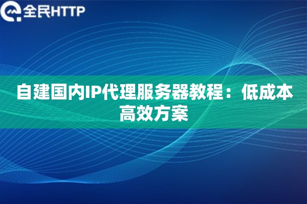 自建国内IP代理服务器教程：低成本高效方案