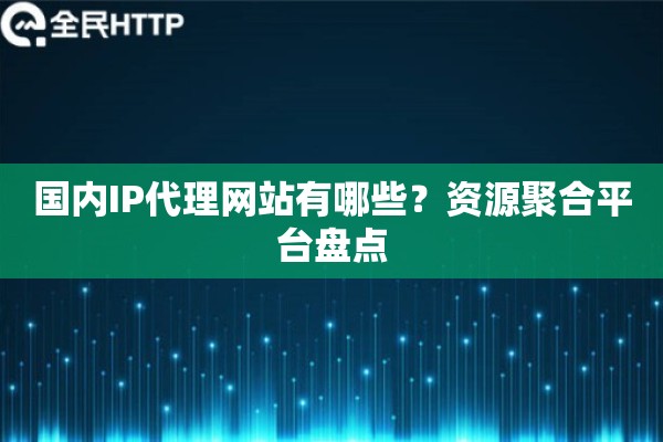 国内IP代理网站有哪些？资源聚合平台盘点