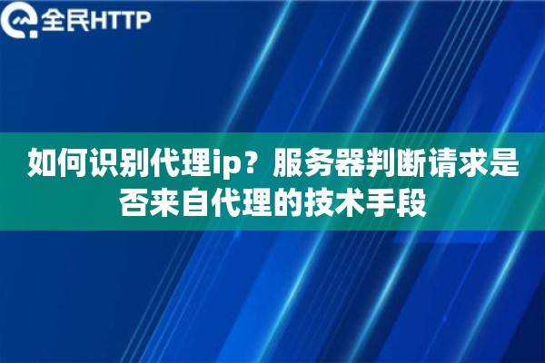 如何识别代理ip？服务器判断请求是否来自代理的技术手段