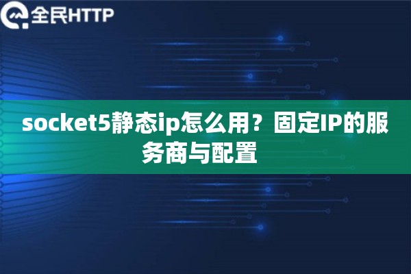 socket5静态ip怎么用？固定IP的服务商与配置  