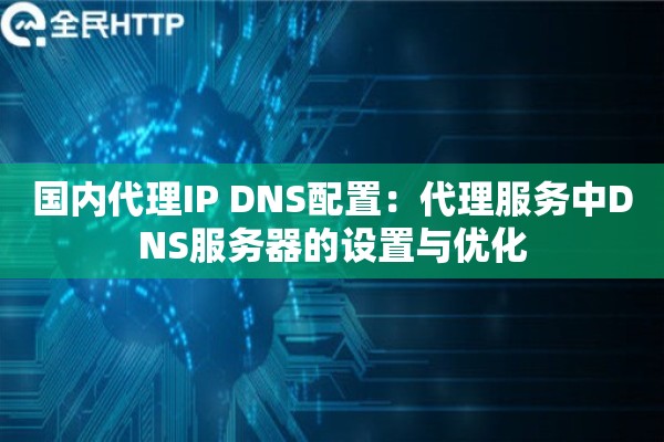 国内代理IP DNS配置：代理服务中DNS服务器的设置与优化
