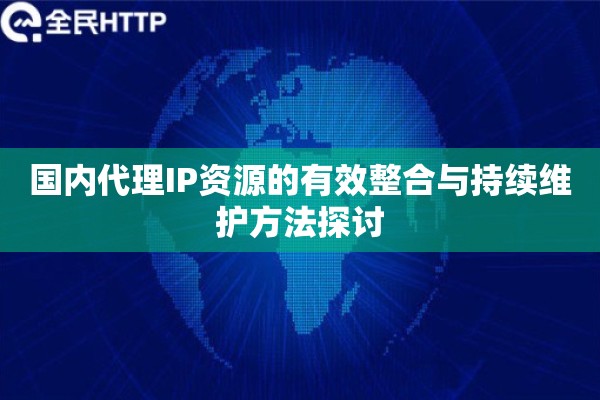 国内代理IP资源的有效整合与持续维护方法探讨