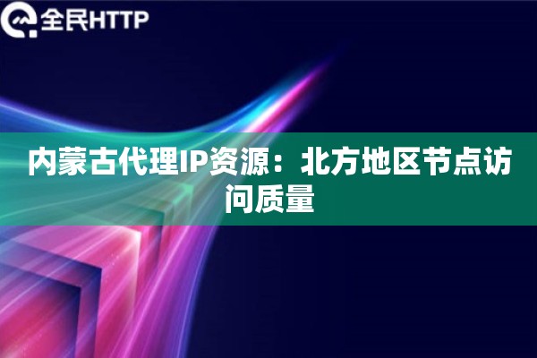 内蒙古代理IP资源：北方地区节点访问质量