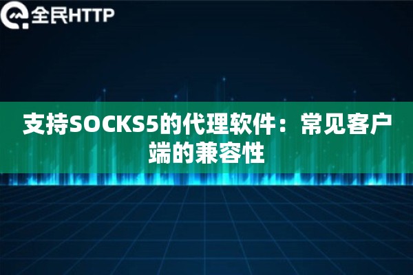 支持SOCKS5的代理软件：常见客户端的兼容性