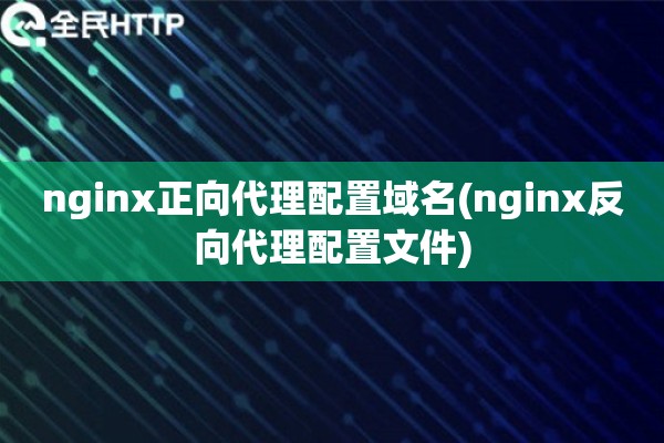 nginx正向代理配置域名(nginx反向代理配置文件)