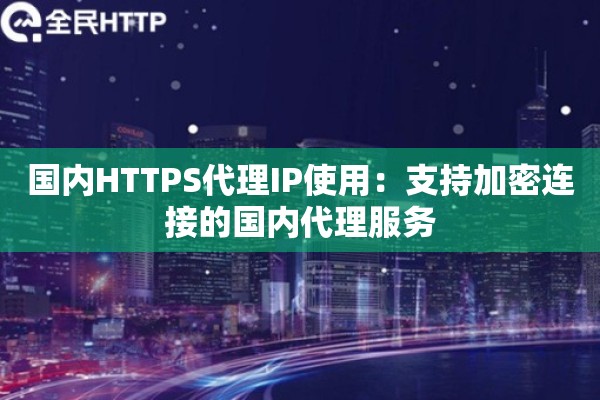 国内HTTPS代理IP使用：支持加密连接的国内代理服务