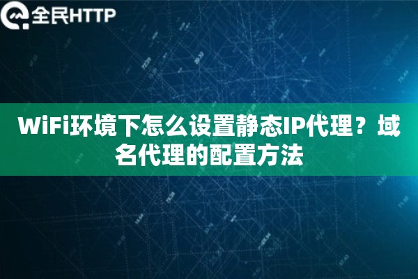 WiFi环境下怎么设置静态IP代理？域名代理的配置方法