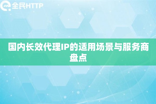 国内长效代理IP的适用场景与服务商盘点 国内长效代理IP的适用场景与服务商盘点