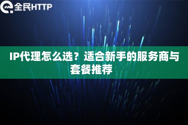 IP代理怎么选?适合新手的服务商与套餐推荐 IP代理怎么选?适合新手的服务商与套餐推荐