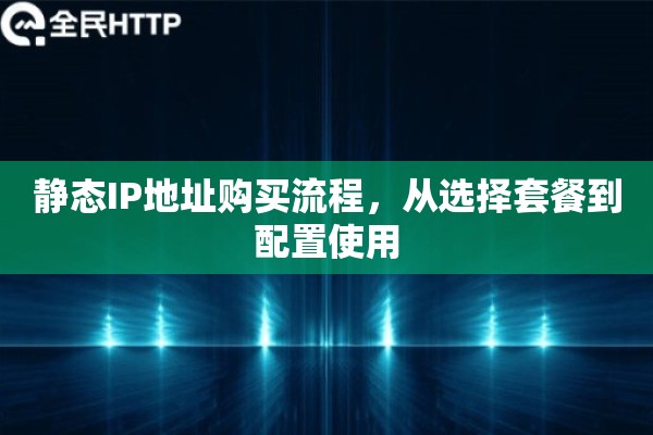 静态IP地址购买流程，从选择套餐到配置使用