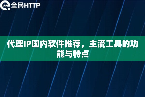 代理IP国内软件推荐，主流工具的功能与特点
