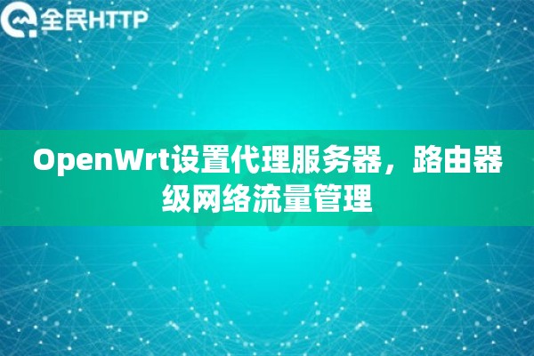 OpenWrt设置代理服务器，路由器级网络流量管理