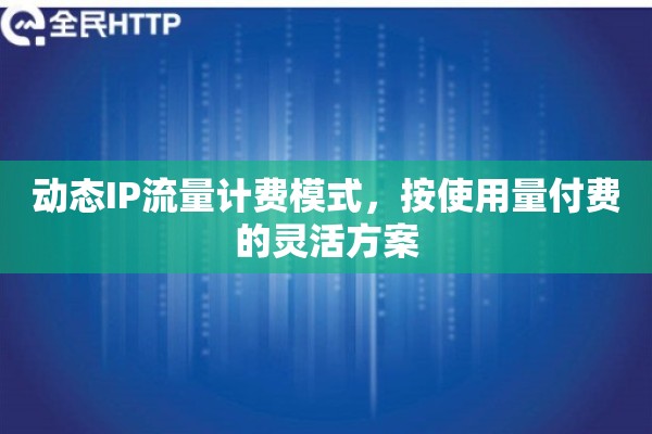 动态IP流量计费模式，按使用量付费的灵活方案