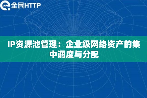 IP资源池管理：企业级网络资产的集中调度与分配