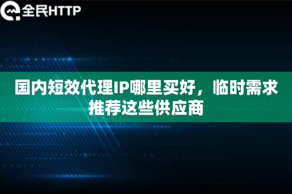国内短效代理IP哪里买好,临时需求推荐这些供应商 国内短效代理IP哪里买好,临时需求推荐这些供应商