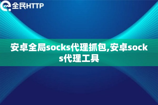 安卓全局socks代理抓包,安卓socks代理工具