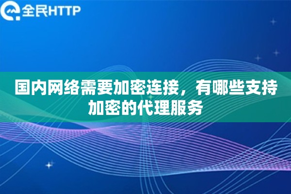 国内网络需要加密连接,有哪些支持加密的代理服务 国内网络需要加密连接,有哪些支持加密的代理服务