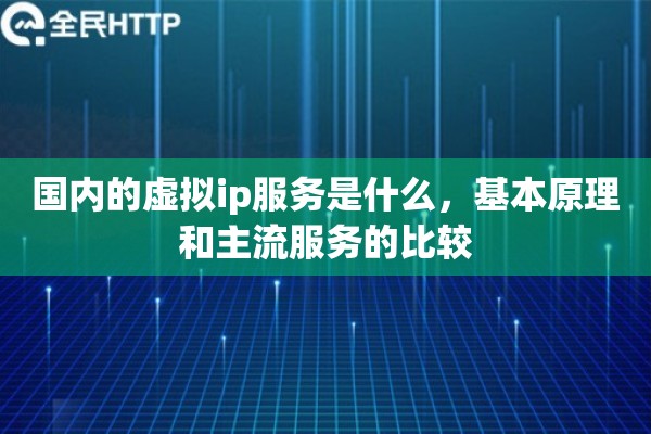 国内的虚拟ip服务是什么，基本原理和主流服务的比较