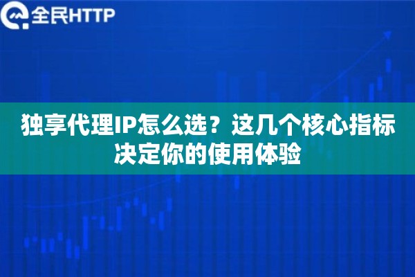 独享代理IP怎么选？这几个核心指标决定你的使用体验