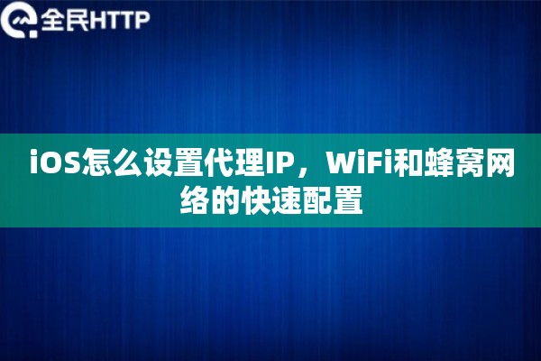 iOS怎么设置代理IP，WiFi和蜂窝网络的快速配置