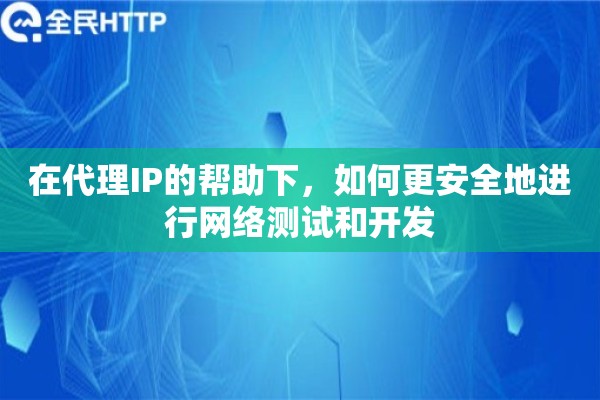 在代理IP的帮助下，如何更安全地进行网络测试和开发
