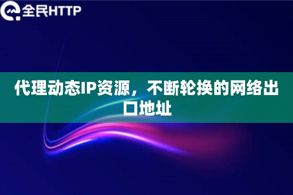 代理动态IP资源，不断轮换的网络出口地址