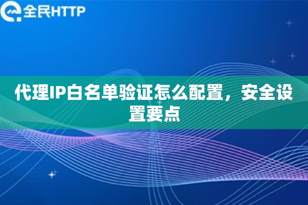 代理IP白名单验证怎么配置，安全设置要点