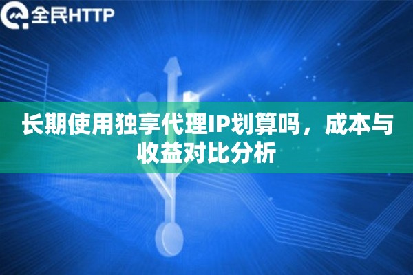 长期使用独享代理IP划算吗，成本与收益对比分析