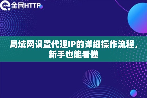 局域网设置代理IP的详细操作流程，新手也能看懂