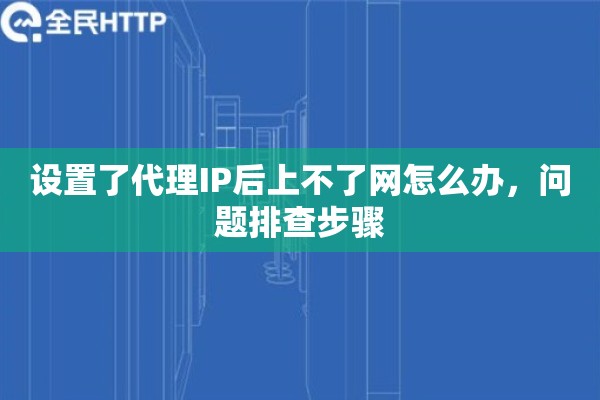 设置了代理IP后上不了网怎么办，问题排查步骤