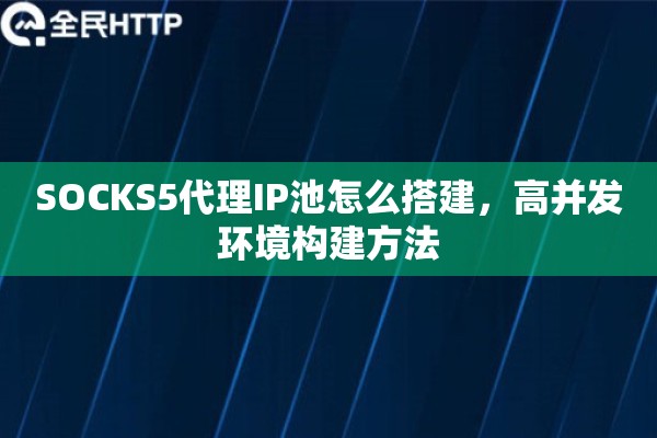 SOCKS5代理IP池怎么搭建，高并发环境构建方法